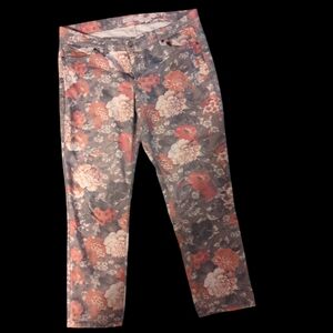 New York and Company floral stretch jeans size 8